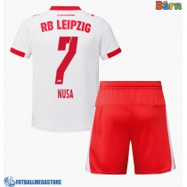 Fotballdrakt Barn RB Leipzig Antonio Nusa #7 Hjemmedraktsett 2025-26 Kortermet (+ Korte bukser)